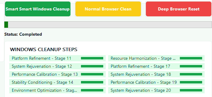 Complete PC Health Fix - workflow screen